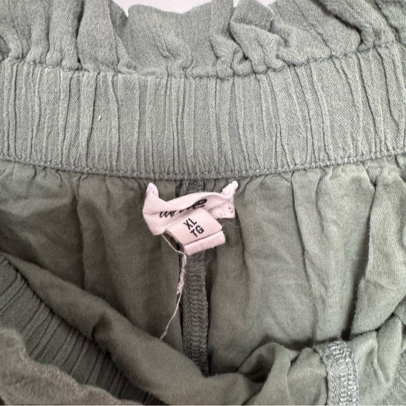 Aerie Women's Green Ruffle Shorts XL boho shabby chic granola - Picture 4 of 4